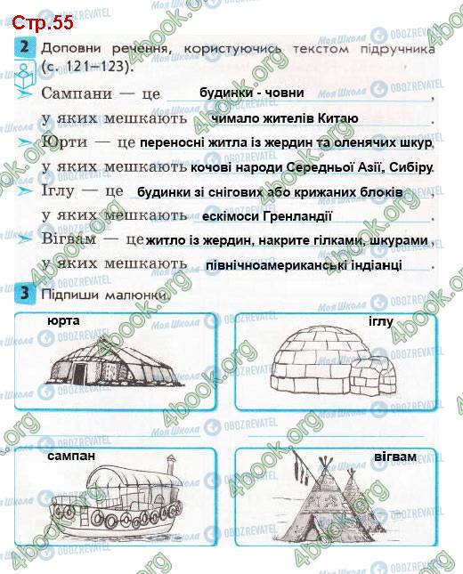 ГДЗ Я у світі 3 клас сторінка Стр.55